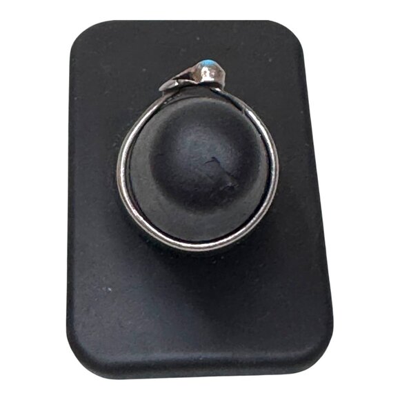 Vintage Navajo Old Pawn Turquoise Coral Sterling Silver Artisan Ring SW 5.75 - Picture 3 of 10